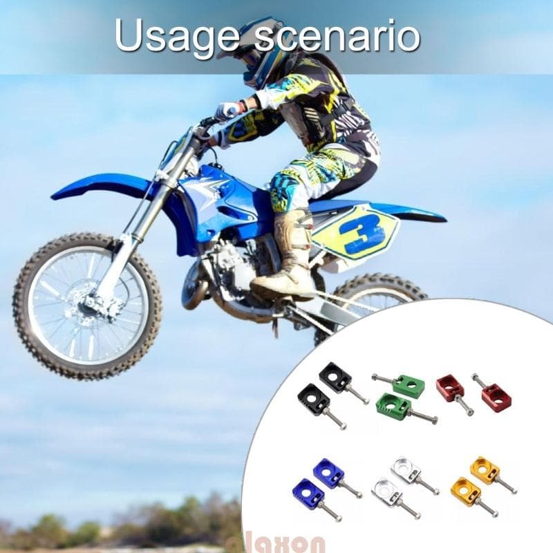 A Instalação Fácil Dos Eixos Traseiros Do Ajustador Da Corrente Motocicleta Liga Alumínio