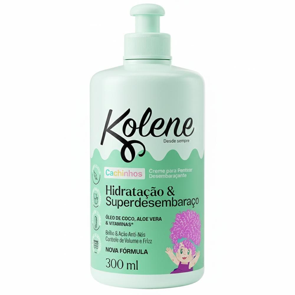 Creme Para Pentear Desembaracante Cachinhos Kolene 300Ml