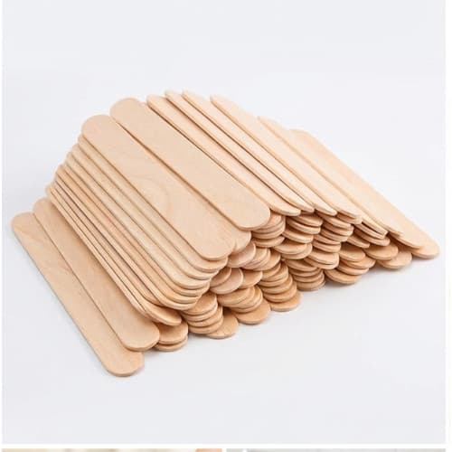 Abaixador de Língua Descartável Espátula para Depilação em Madeira Cera Beleza Saúde