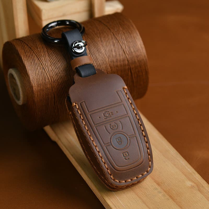 Venda direta da fábrica primeira camada de couro genuíno feito à mão bolsa de capa de chave bolsa de couro de cavalo lou