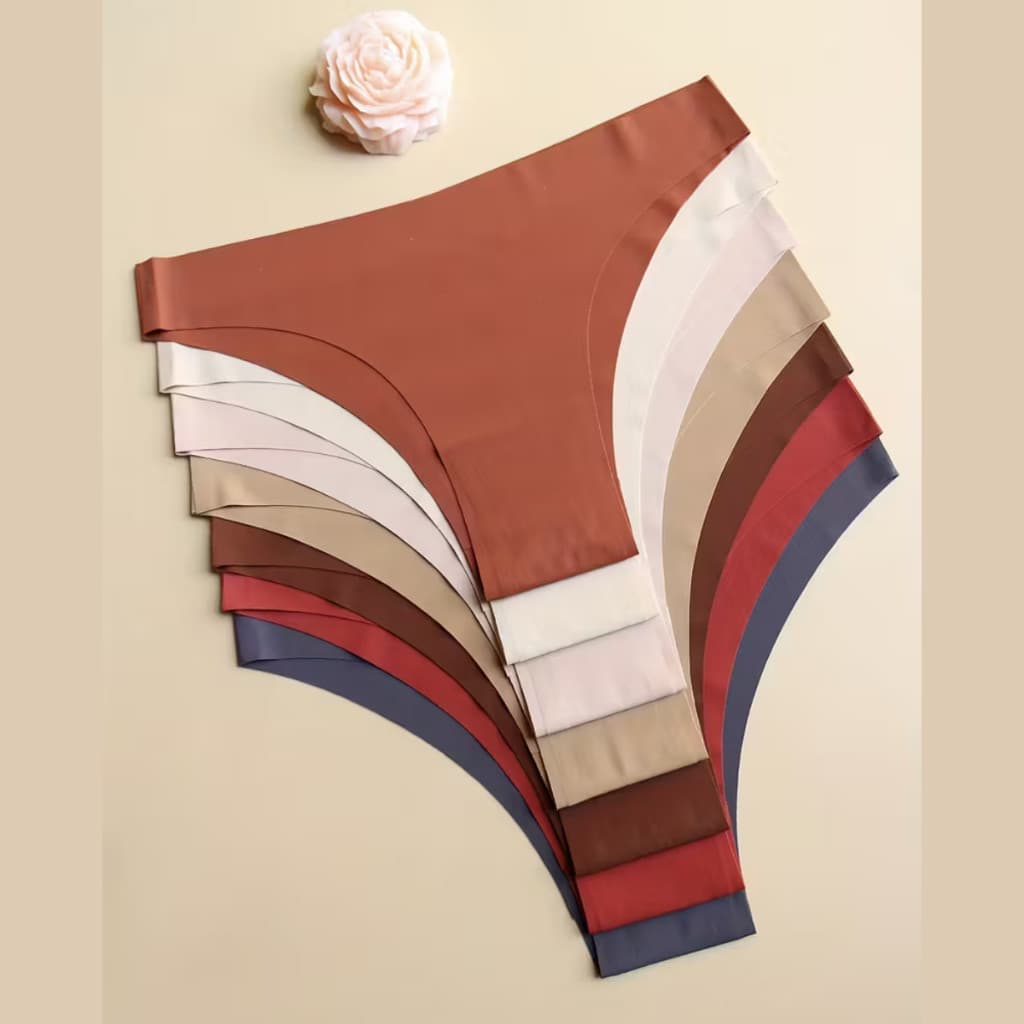 Kit 5 Calcinhas Sem costura Tanga corte a Laser PROMOÇÃO Não Marca na Roupa