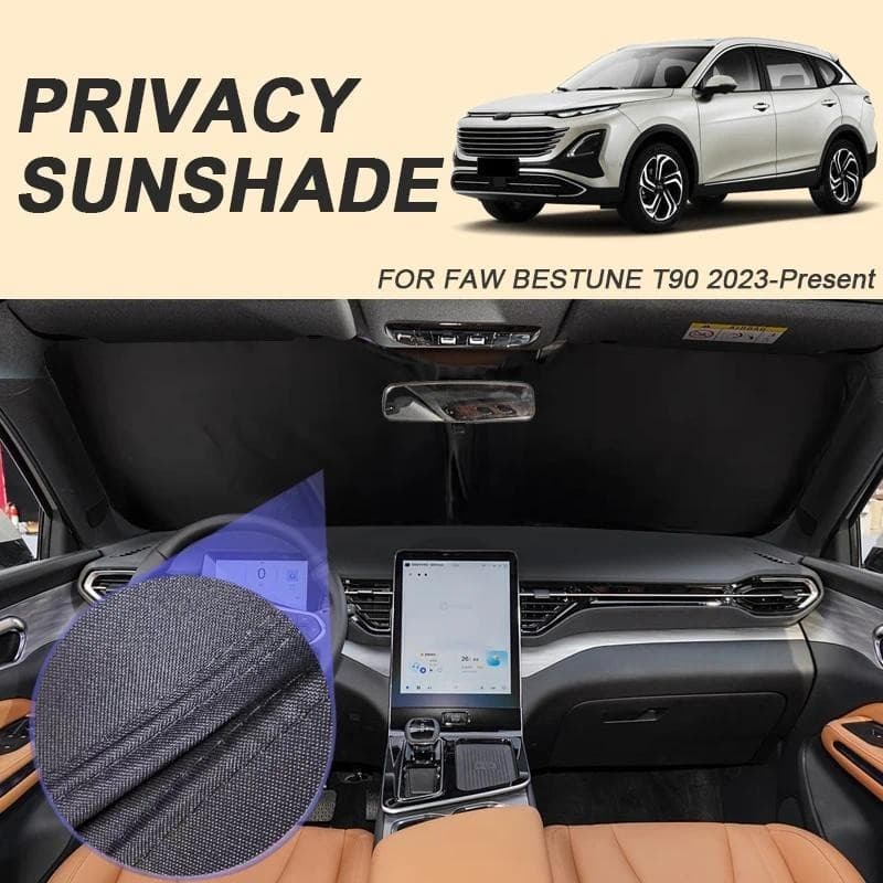 Carro Preto Janela Privacidade Pára-Sol Para FAW BESTUNE T90 2023-Presente Auto Anti-UV Isolamento Térmico Proteger Capa
