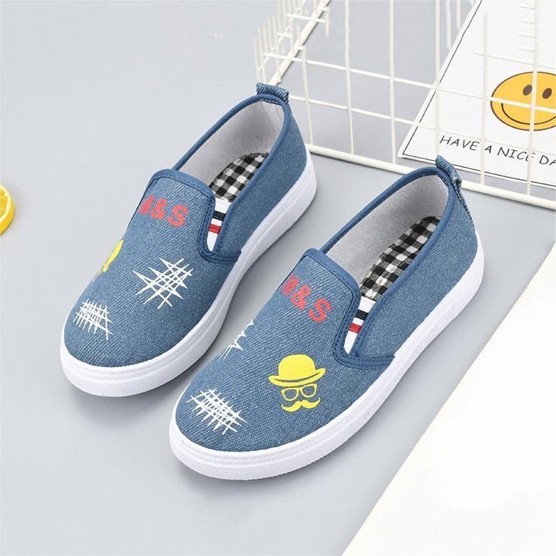 Crianças velho pequim lona Denim sapatos meninos Casual All-Match um Pedal bebê sola macia respirável menino sapatos de 