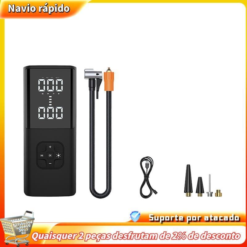 Bomba De Ar De Pneu Sem Fio , Inflador Digital Portátil , Super Potência Para Motocicletas , Caminhonete , Carro , Compr
