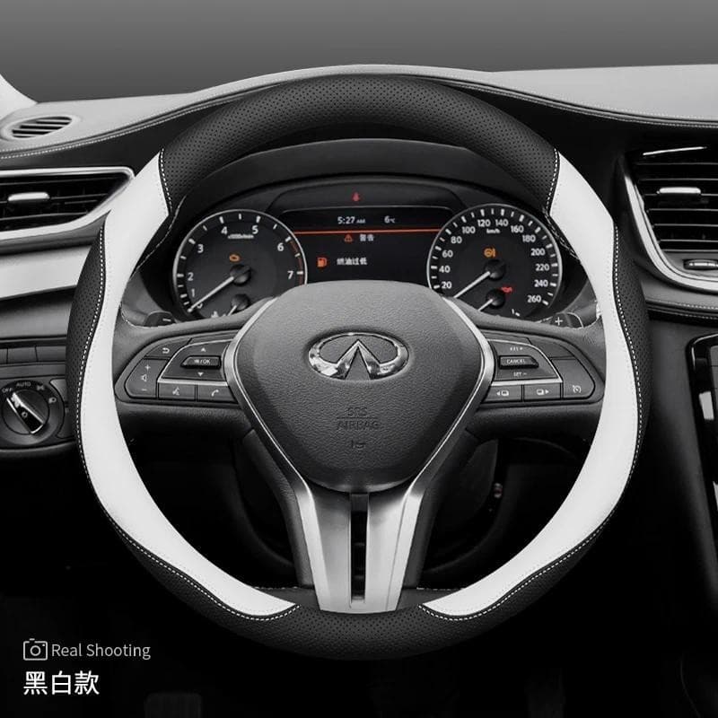 Para INFINITI Q50L QX50 QX60 QX55 Q70 G25 Capa Universal Volante De Carro Tipo O Acessórios Interiores Couro Genuíno Peç