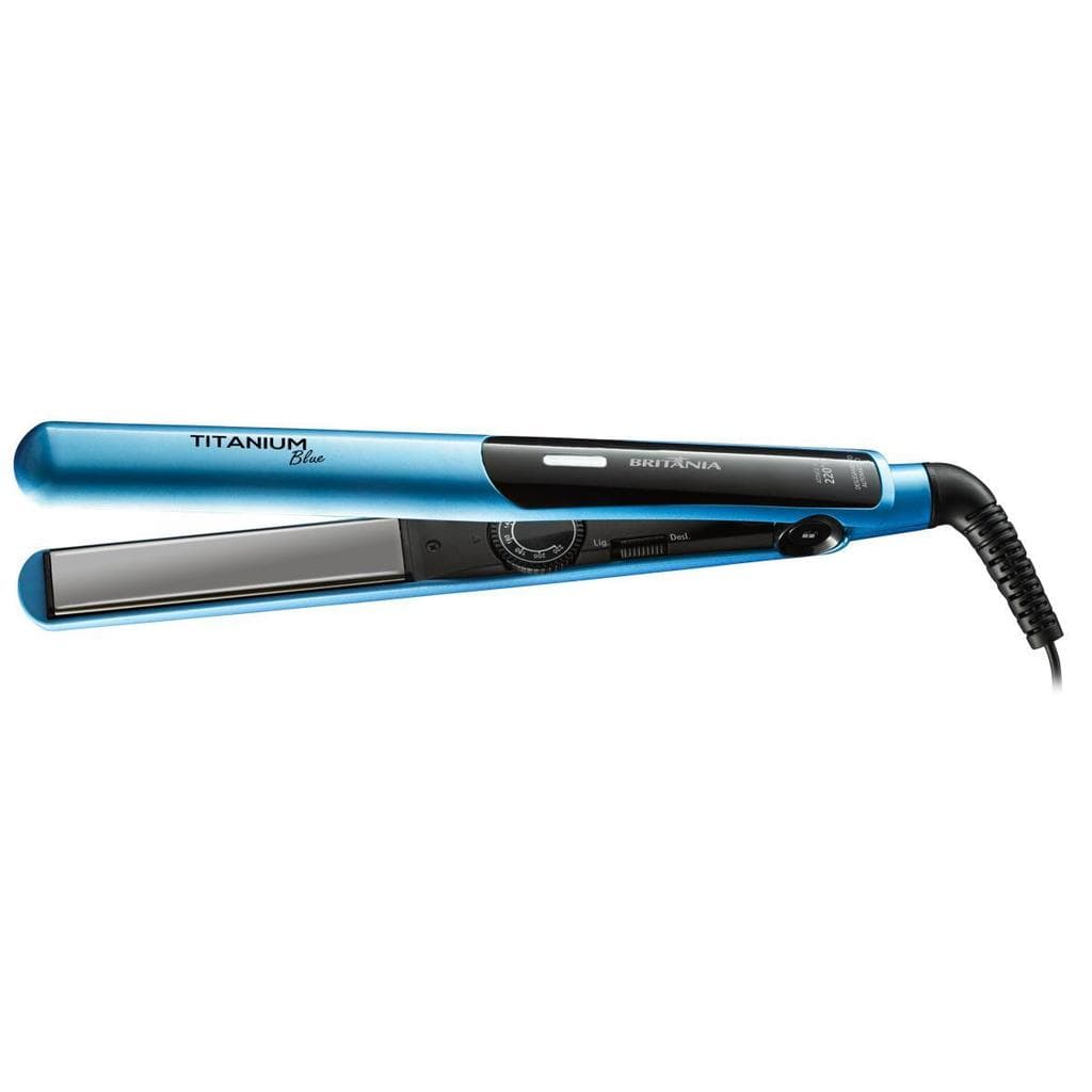 Prancha Britânia Cordão Giratório 220ºC Titanium Blue