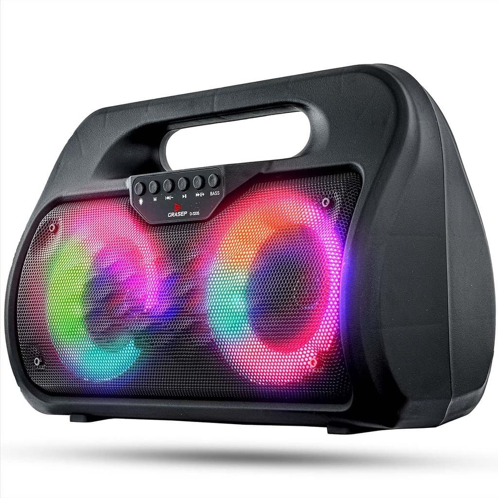 Caixa De Som Portátil Bluetooth Amplificada USB SD Radio Fm MP3 Pendrive TWS