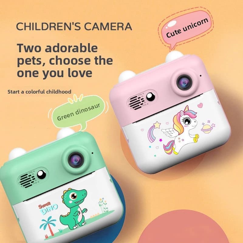 Câmera Infantil de Impressão Instantânea – Fotografia Digital e Mini Impressora Térmica Inclusa