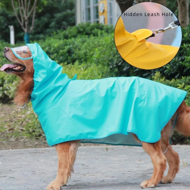 Capa De Chuva Para Cachorro À Prova D'água Roupas Animais De Estimação Golden Retriever Pitbull Casacos Mascotas