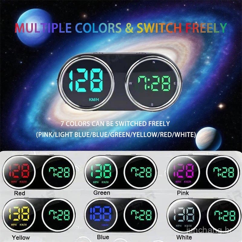 2026 Novo estilo HUD Car Head Display KMH/MPH Dual Display Car Universal Car Navigation