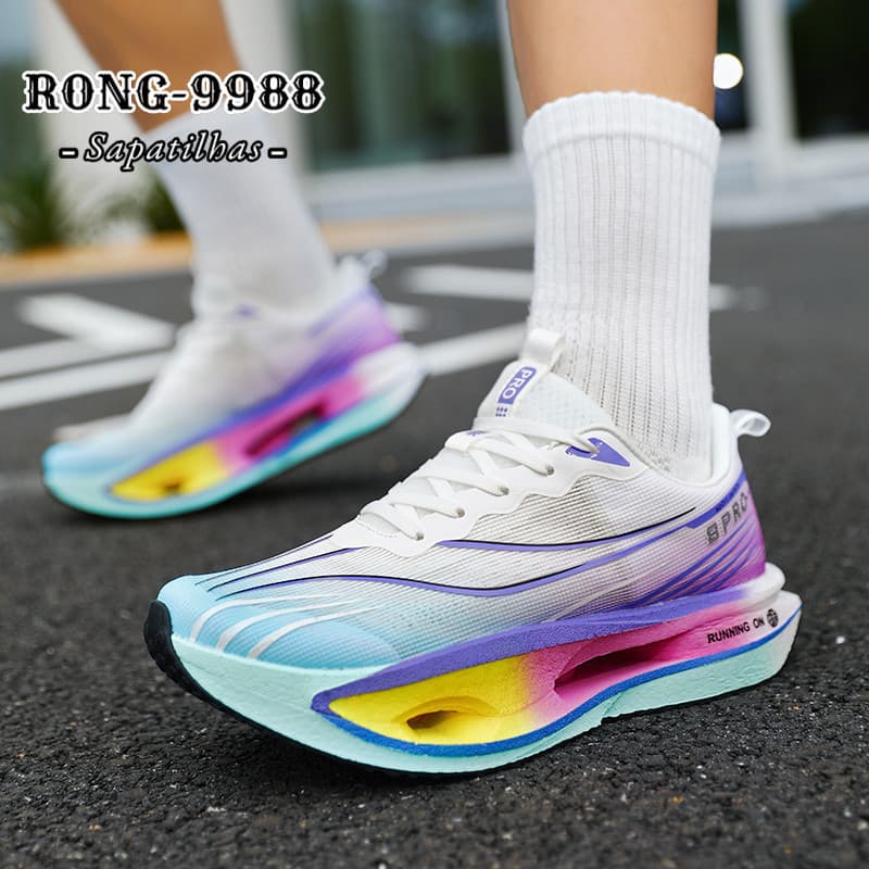 Mulheres placa de carbono tênis de corrida profissional treinamento ao ar livre sapatos esportivos masculinos 34-45