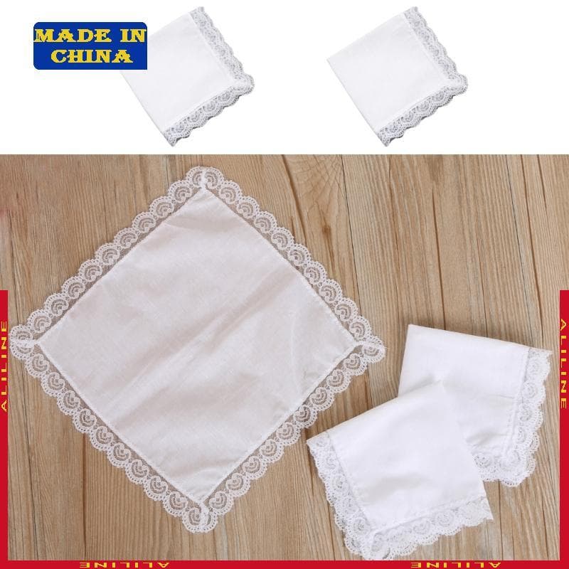 Lenço Branco Acabamento Renda Lavável Toalha Peito Bolso Para Casamento Adulto Pa