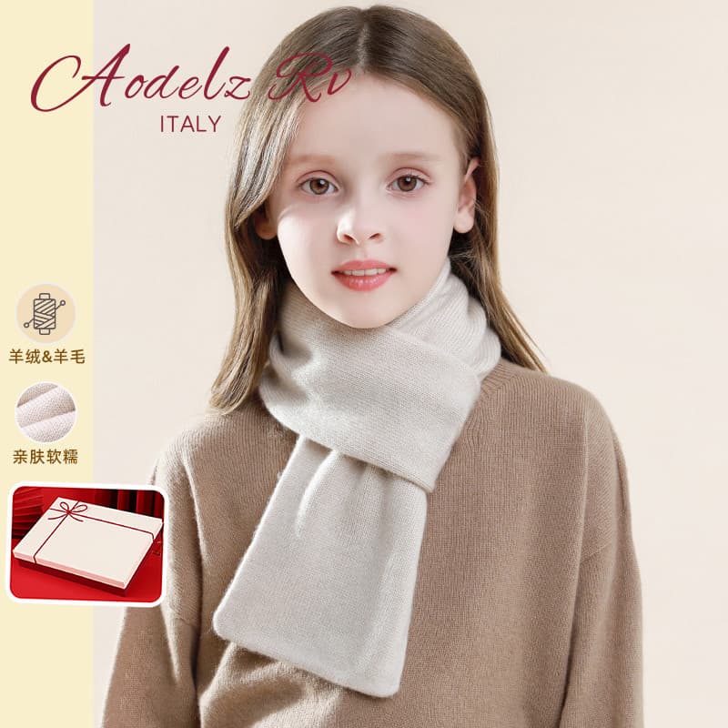 Aodelz RV/lenço de caxemira infantil caixa de presente outono inverno malha quente babador unissex