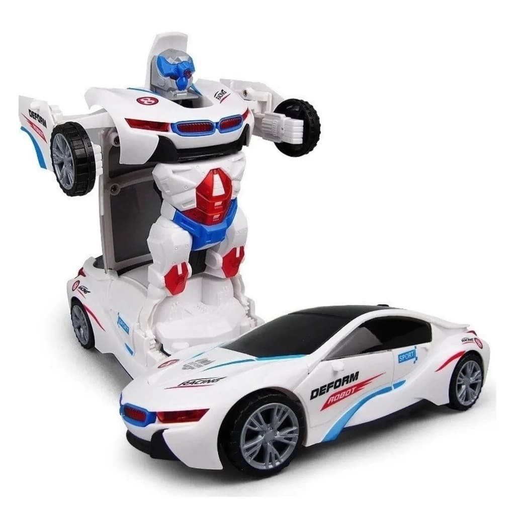 DLI Brinquedo eletrônico infantil Transformers Robot 2 em 1 com luzes e sons, Presente de Ano Novo