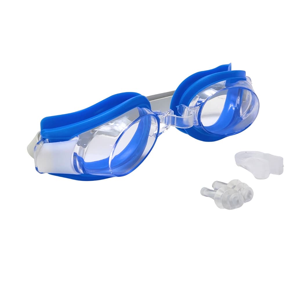 Óculos Natação Infantil + Protetor Ouvido e Nariz Silicone Conforto e Proteção