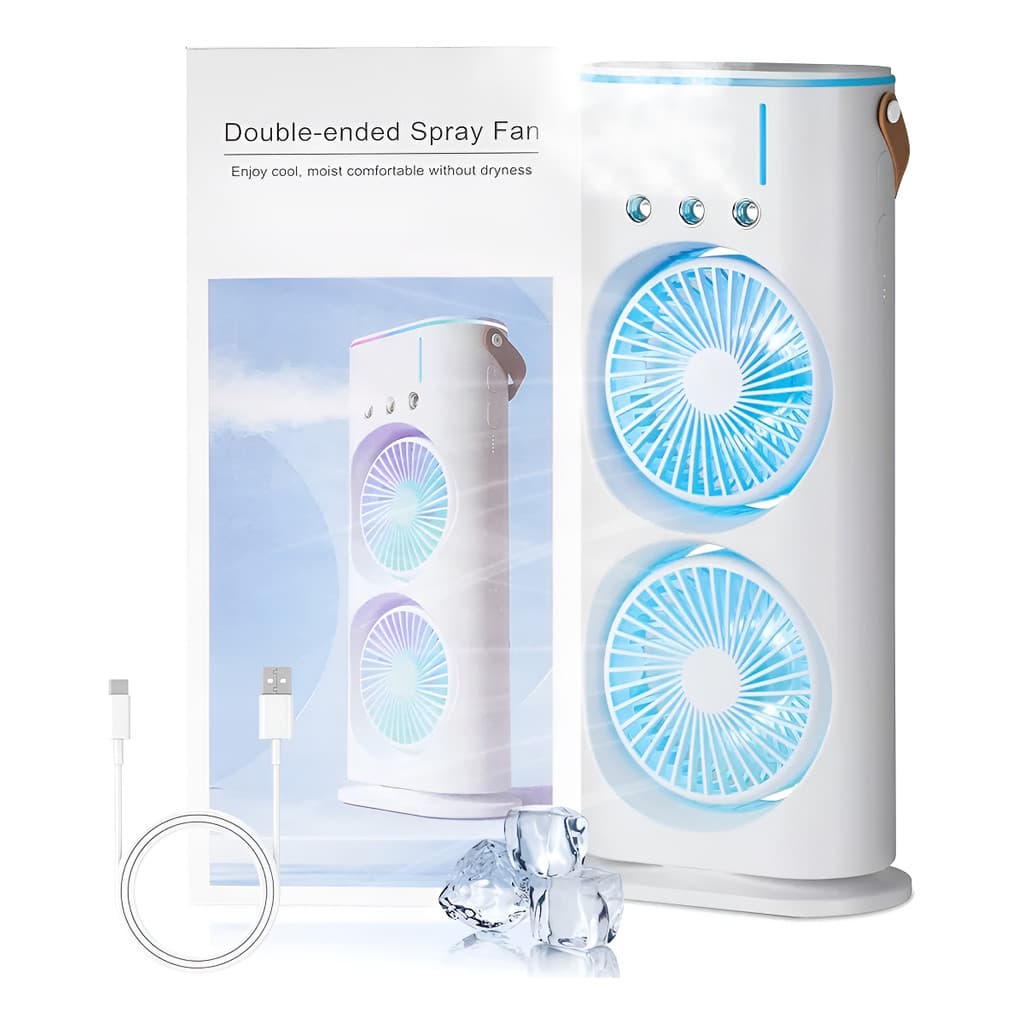 Ventilador De Mesa Com Umidificador De Ar Climatizador Usb