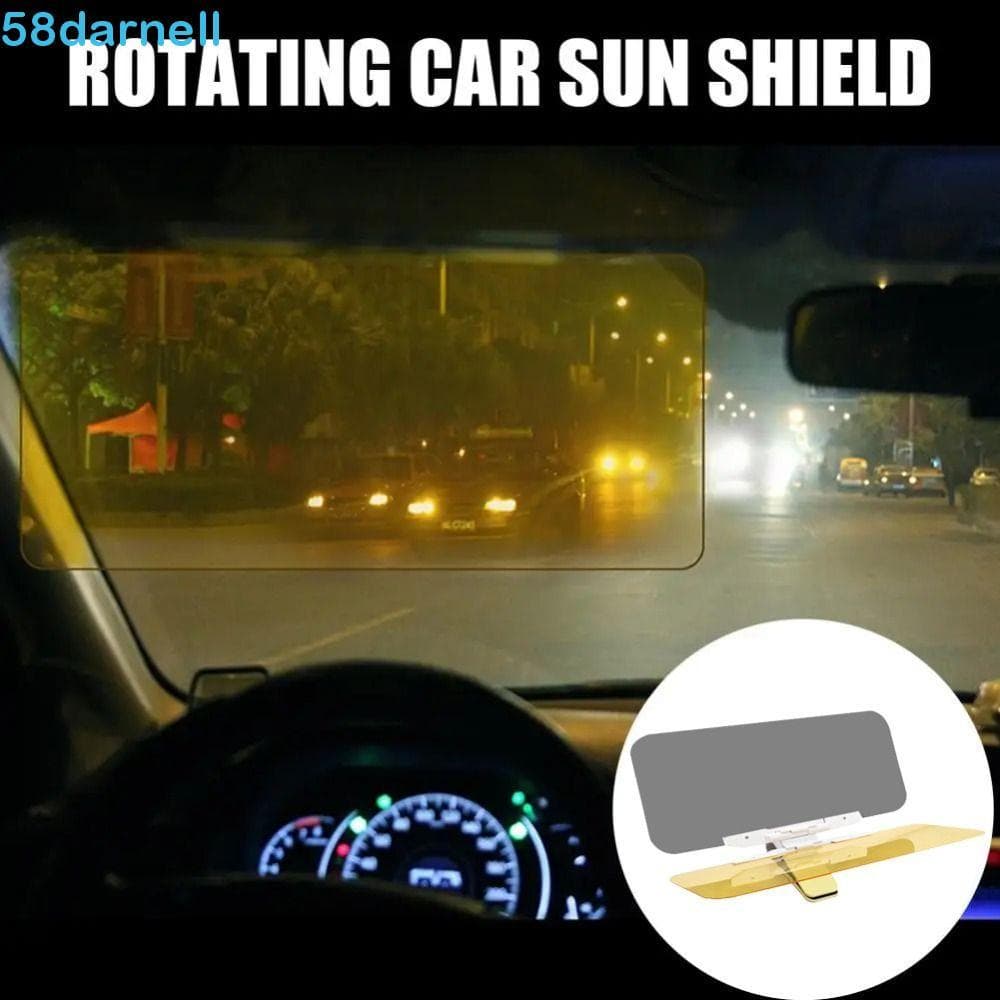 DARNELL 2 Em 1 Viseira Solar Para Carro , Guarda-Sóis Antirreflexo Ajustáveis De Alta Transparência , Protetor De Conduç