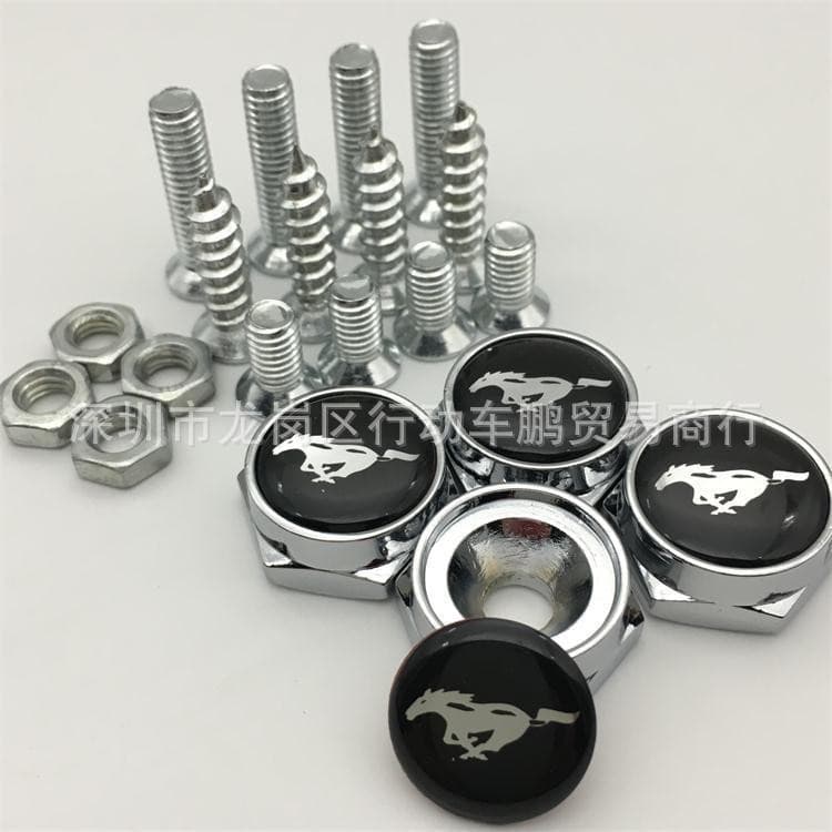 Adequado para placa de licença Ford Mustang Parafuso Anti-roubo Suporte de placa de licença Metal fixo Modificado Placa 