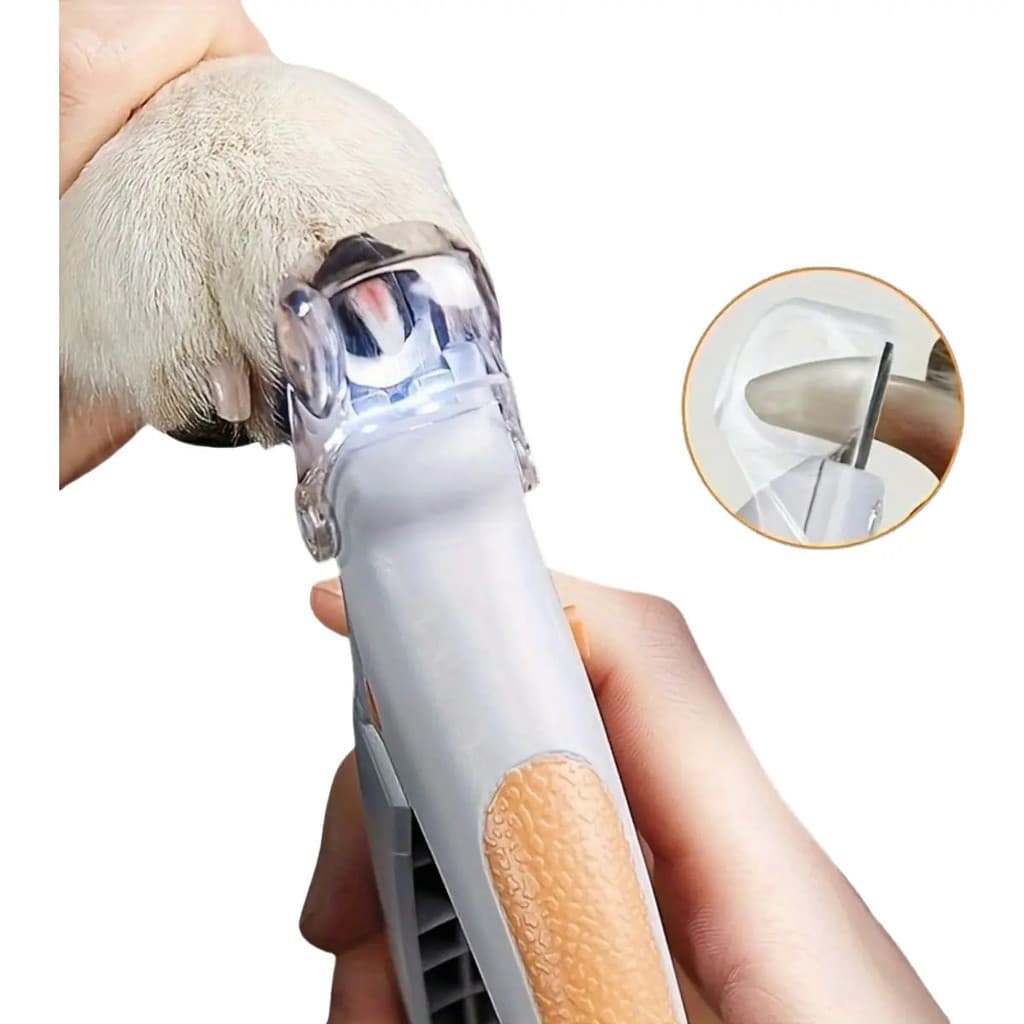 Cortador de Unhas Pet com LED Tesoura Profissional Cães Gatos