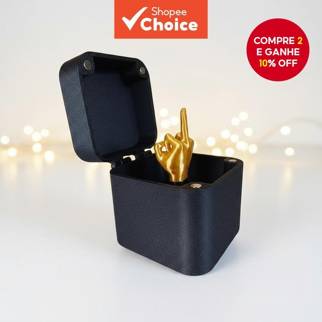  Caixa de Pegadinha do Dedo Médio para Decoração Criativa de Casa e Escritório