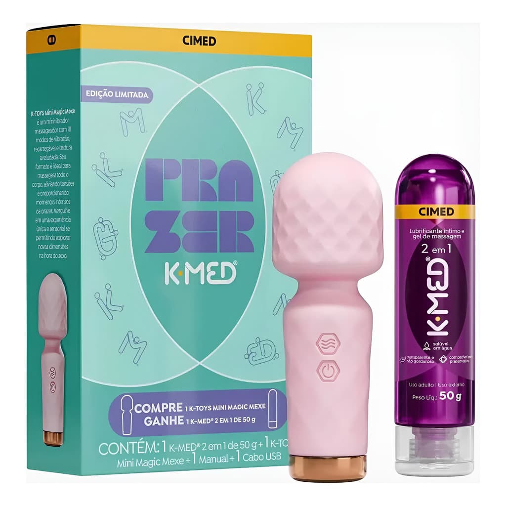 Cimed K-med Kit Prazer Lubrificante+1 K-toy Mini Magic Mexe