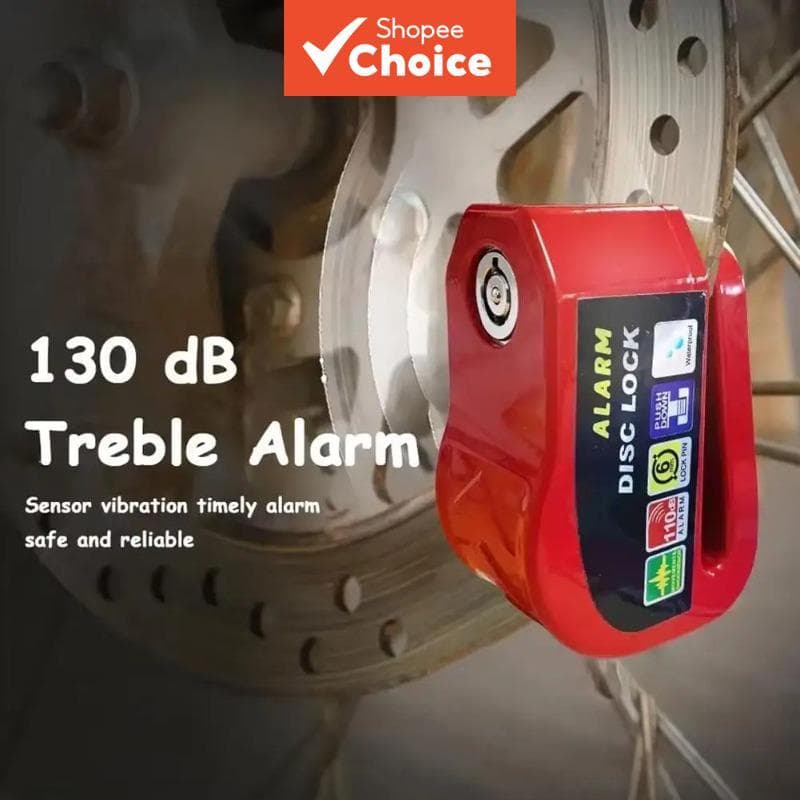 Motocicleta Bicicleta Bloqueio Alarme Proteção De Segurança Cadeado Anti-Roubo Acessórios De Freio A Disco