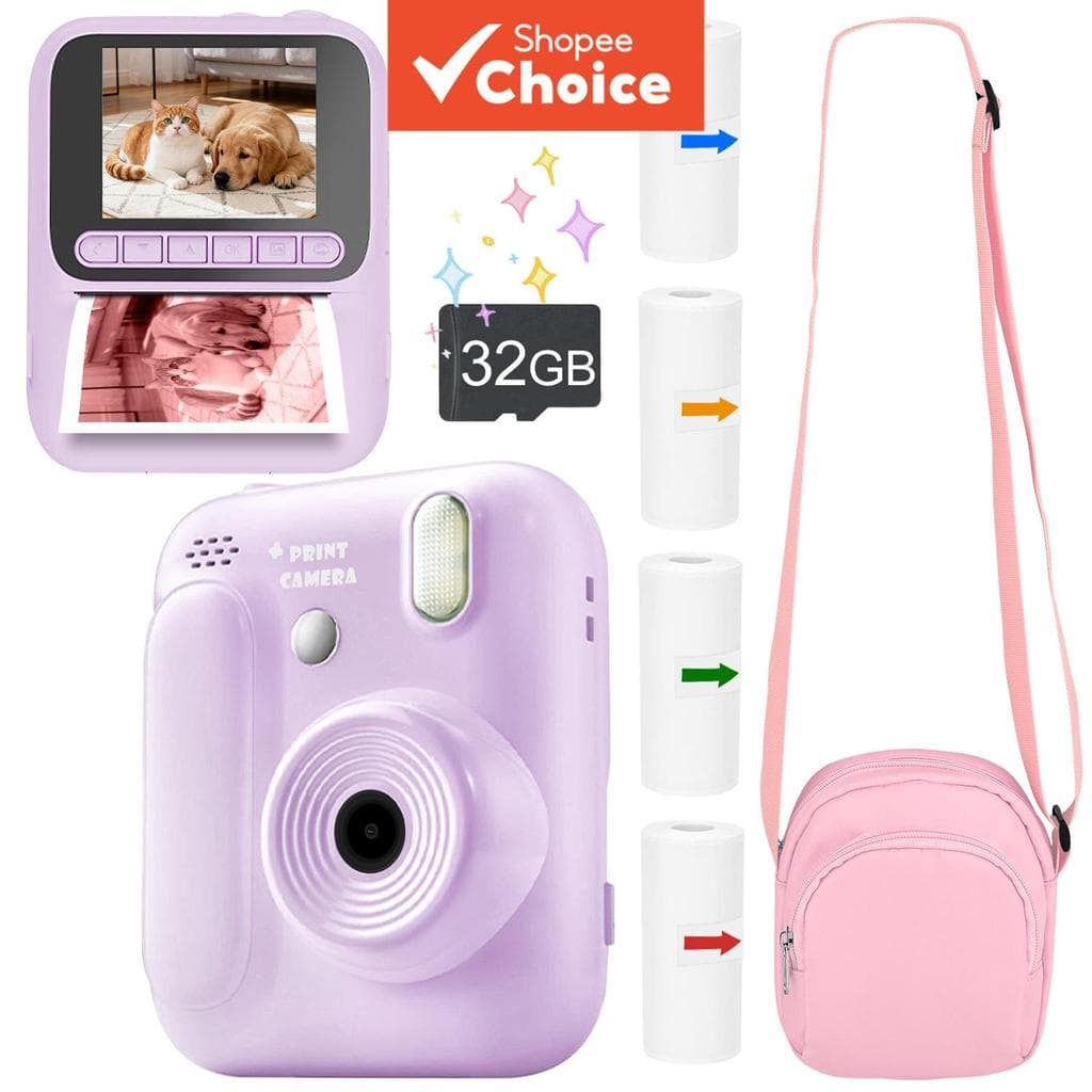 Câmera De Impressão Instantânea 1080P Gravação De Vídeo Multi-Modo Atraso Função Fotográfica Acessório Digital Para Cria