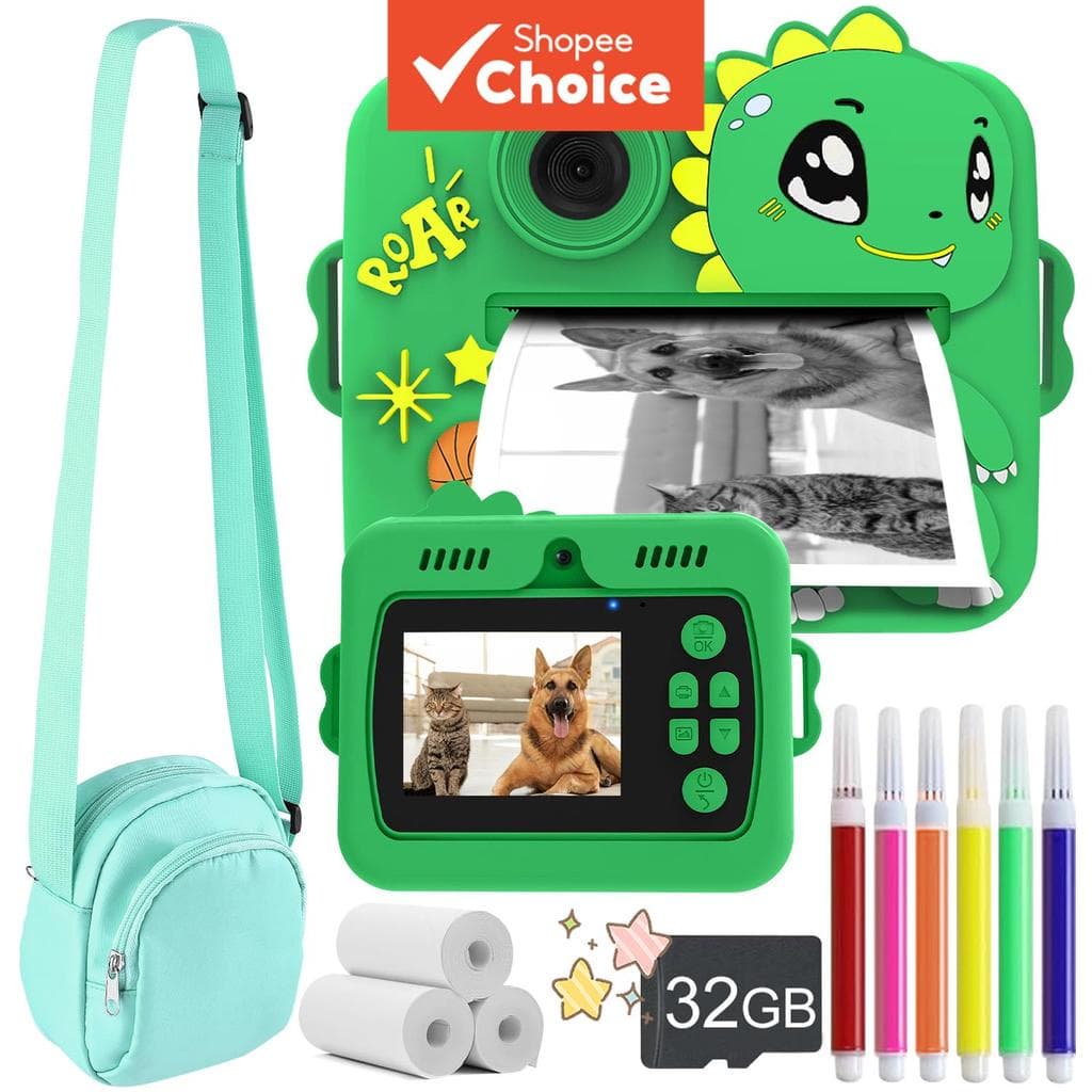 Câmera 1080P Gravação De Vídeo 8X Zoom Digital Selfie Com Lapso De Tempo Para Crianças Acessório Infantil
