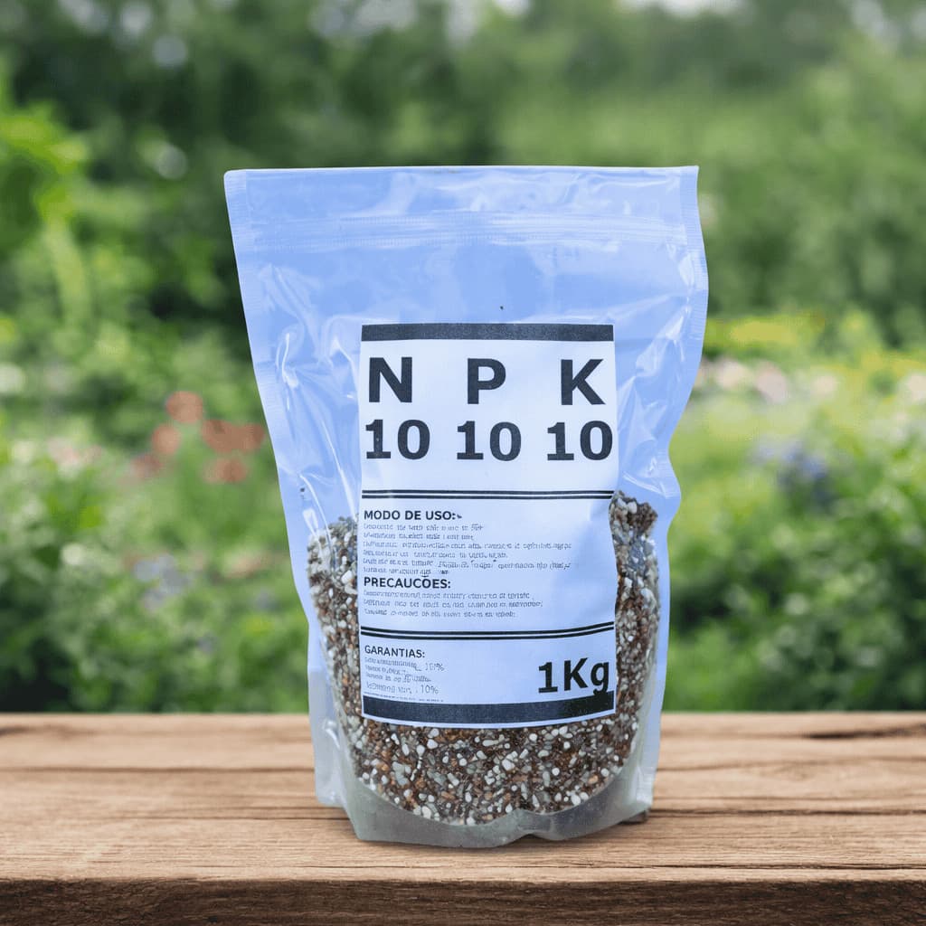 ADUBO FERTILIZANTE NPK 10-10-10 1KG COMPLETO PLANTAS FRUTOS FLOR