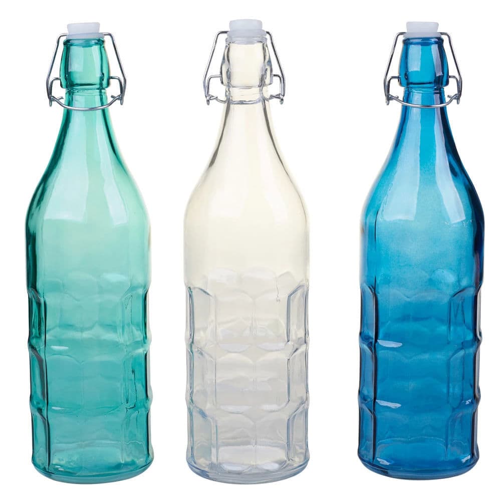 Garrafa de Vidro Geladeira Cazza Veneza em Vidro 1L - Item Sortido