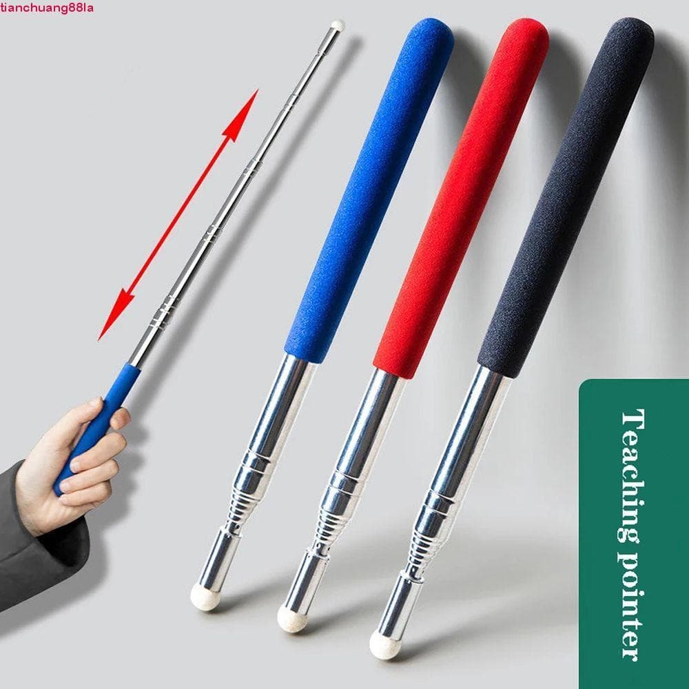 TIANCHUANG Professores Ponteiro Vara Cabeça De Feltro Profissional Retrátil Telescópico De Aço Inoxidável