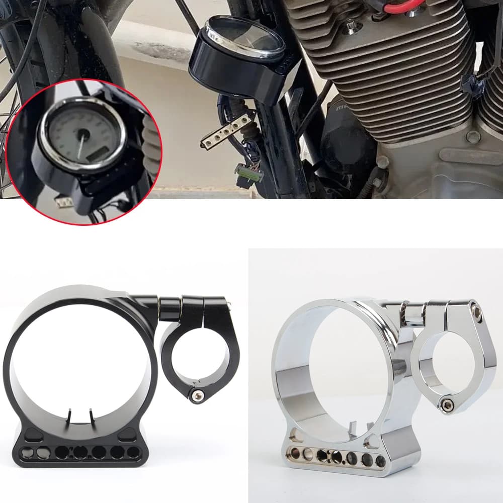 Para Harley Sportster 1995-2015 XL 883 X48 2000 Motocicleta Velocímetro Lateral Realocação Caso Capa Instrumento Montage