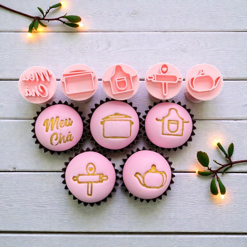 Kit Carimbos Para Doces Chá de Panela