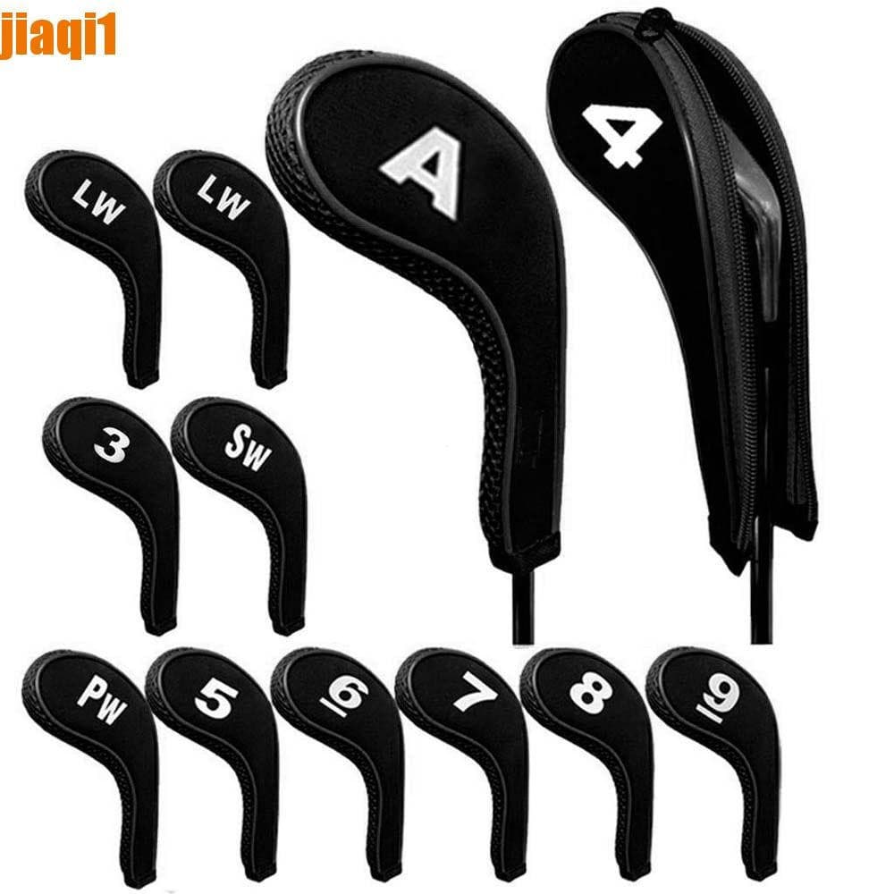 JIAQI1 Capa De Ferro Para Golfe Conjunto De Capas Protetora Acessórios Taco De Com Design Numérico De Zíper De Neoprene