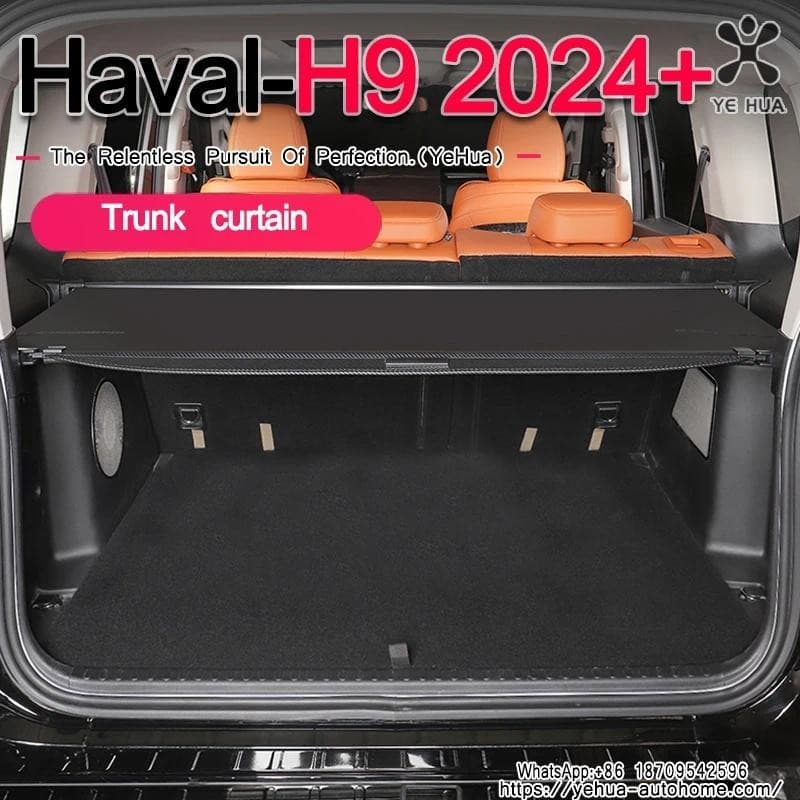 Para Haval H9 Pro MKII 2ND 2024 + Tronco Traseiro Capa De Carga Cortina Do Carro Placa Divisória Blindagem Sombra Cortin