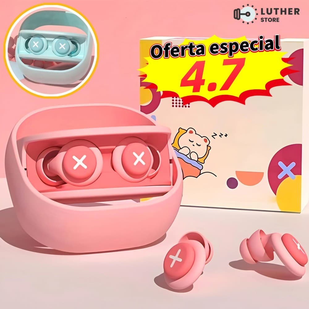 Tampões Auriculares De Silicone Isolamento Acústico Redução De Ruído Com Esponja Macia Protetor Auricular