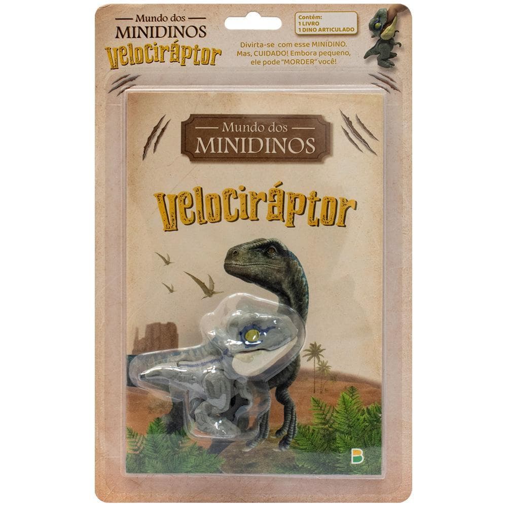 Livro Mundo dos MINIDINOS: Velociráptor - Novo DFP