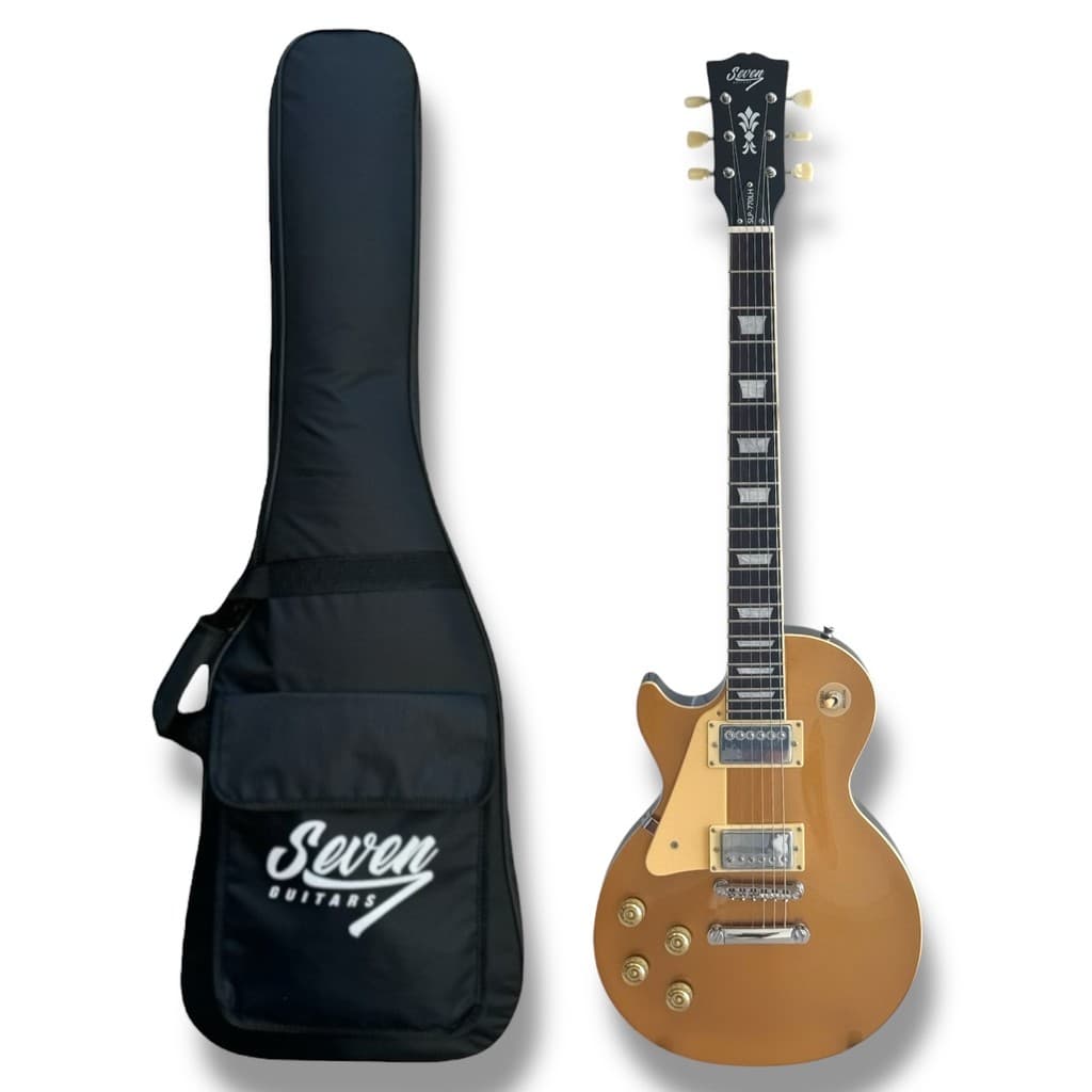 Guitarra Les Paul Seven Canhoto Gold LP-770 - LH C/Bag - TRASTE INOX