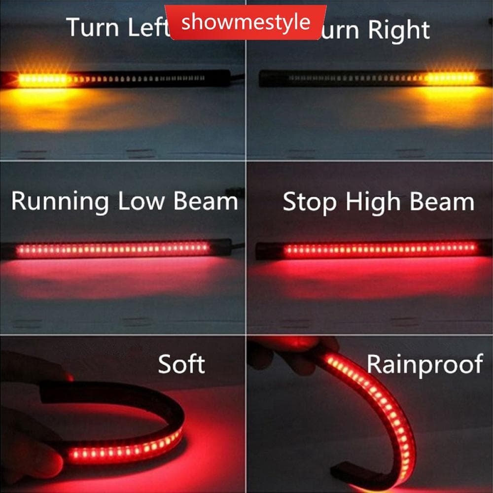 SMS 48 LED Faixa De Luz Flexível Universal Para Motocicleta , Freio Traseiro/De Sinalização E7R7