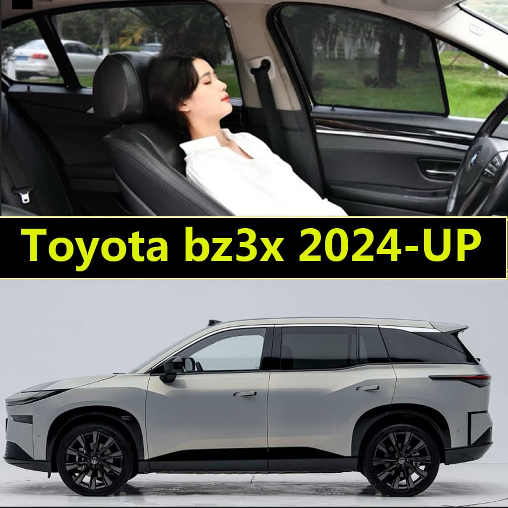 Ímã Janela Do Carro Sombra Pára-Sol Para Toyota BZ3X 2024-Up Acessórios Cortinas Proteção Solar UV