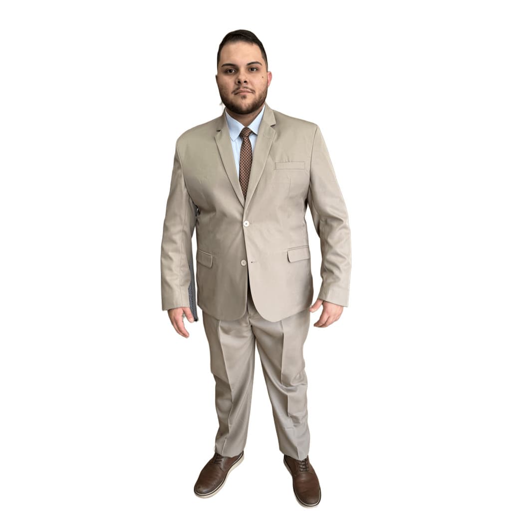 Terno Plus size bege madeira