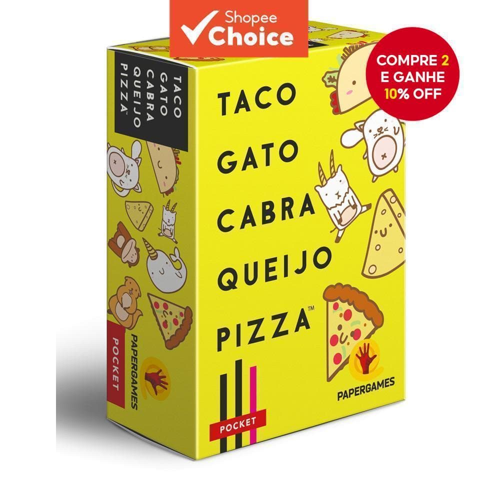 Jogo De Cartas De Pizza De Queijo De Cabra Taco Cat | Divertido De Papel Para Festa Em Família , Ideia Perfeita Presente