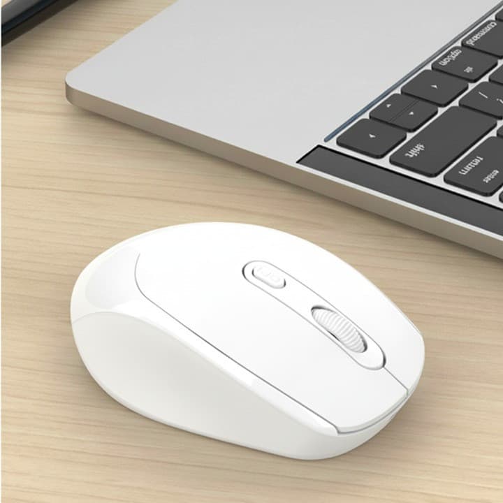 Mouse Sem Fio Silencioso 1600DPI Ideal para Trabalho e Estudo