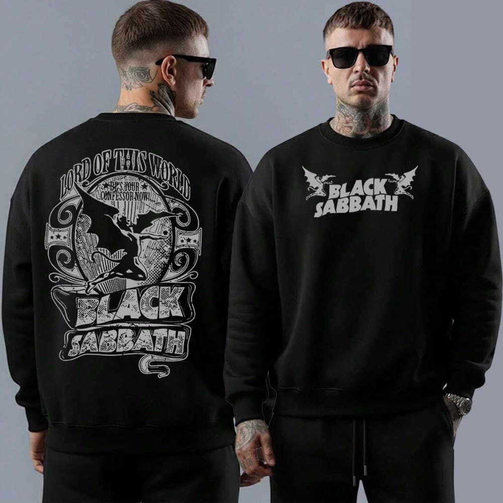 Moletom gola careca masculino blusa em algodão black sabbath lord of this world confessor rock