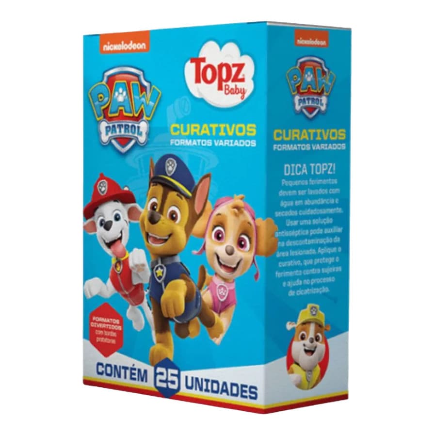 Curativos Patrulha Canina 25 Unidades Formatos Diversos