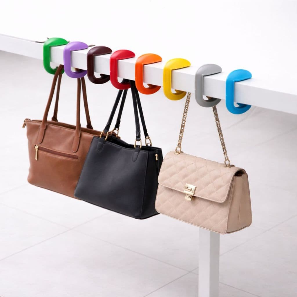 20X Suporte Gancho Porta Bolsa Portátil Pendurar mala rosa