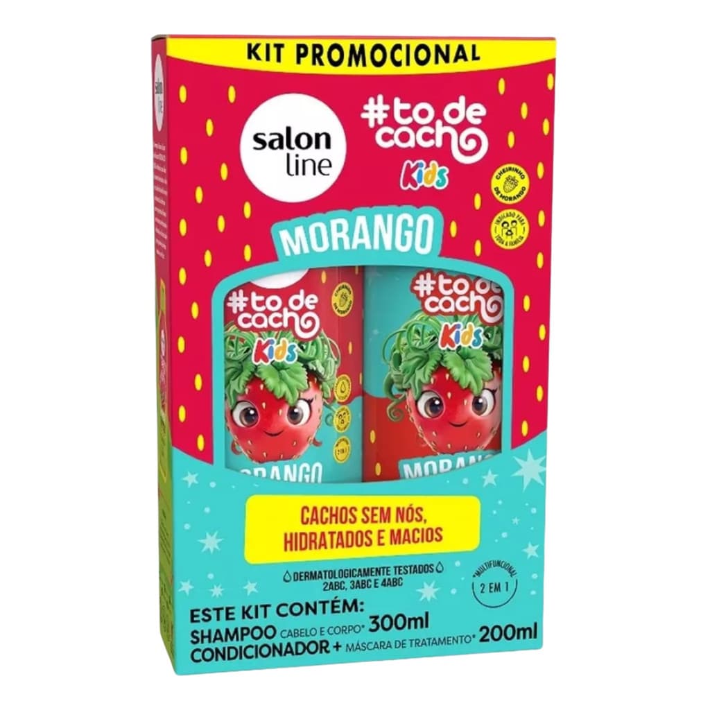Kit Salon Line #ToDeCacho Kids Morango Shampoo 300ml+Cond 200ml