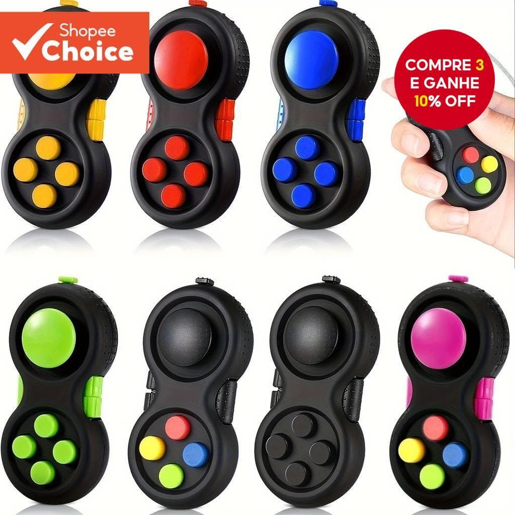 Fidget Pad com 8 Funções e Controller para Alívio de Ansiedade ADD, ADHD e Autismo Crianças e Adultos