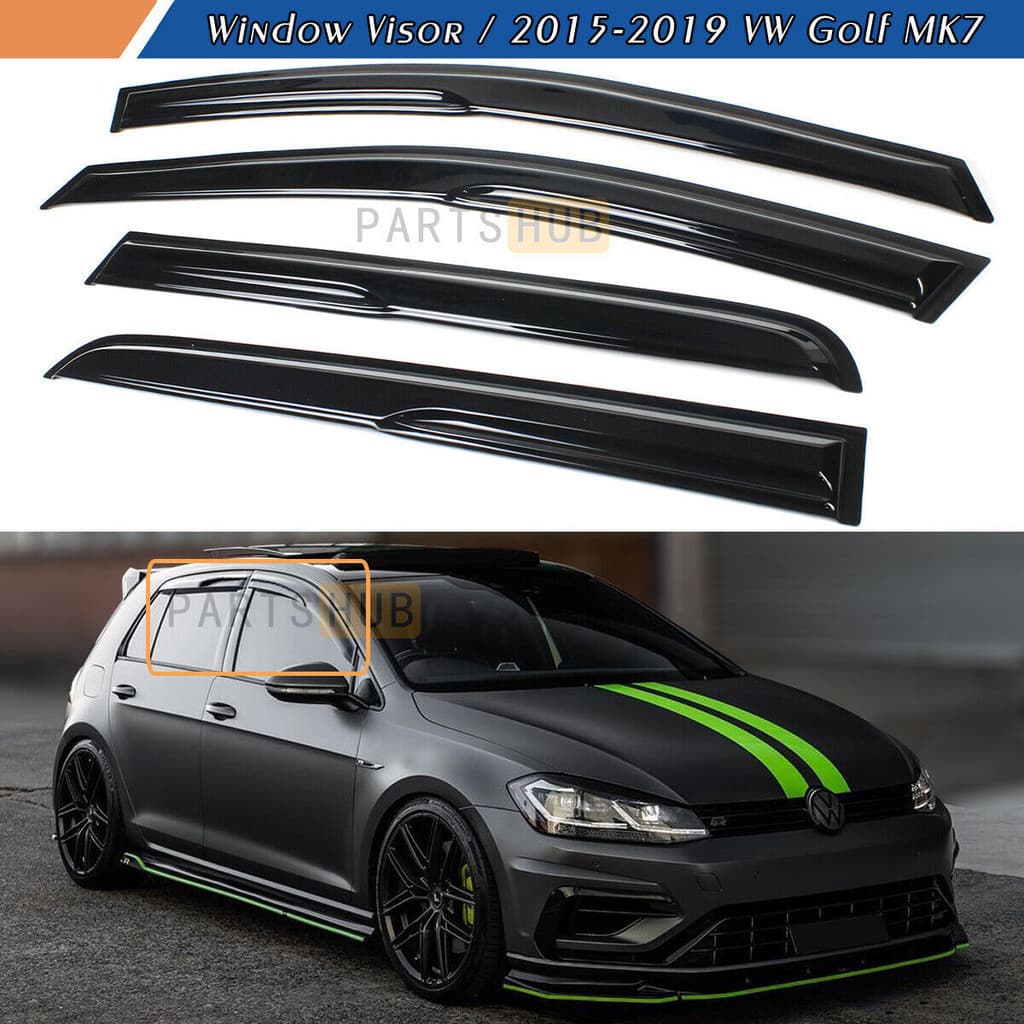 Adequado para 2015-2019 VW MK7 Golf7 R GTI janela chuva sobrancelha bloco de chuva bloco de chuva bloco de chuva