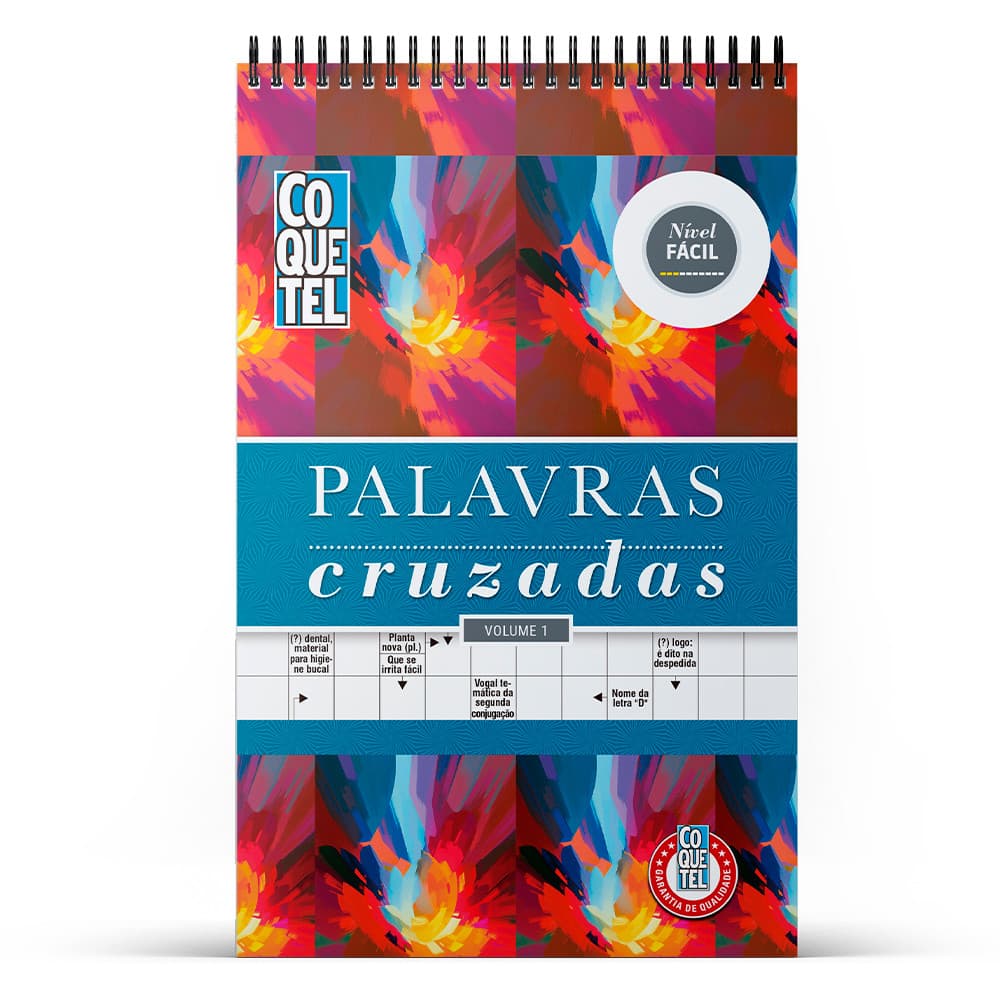 Livro Coquetel Espiral Palavras Cruzadas Vol. 01: Nível Fácillivro RCG